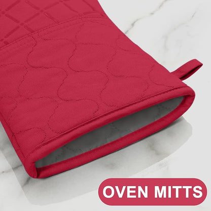 Oven Mitts Kitchen Towels and Dishcloths Pot Holders Sets, Oven Gloves Kitchen - Image 4
