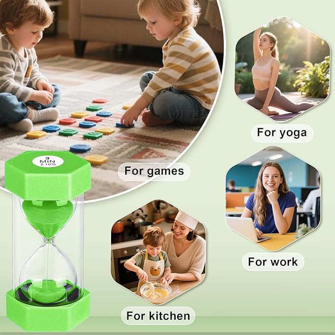 Hourglass 45 Minute Sand Timer, Colorful Hour Glass Sandglass - Image 4