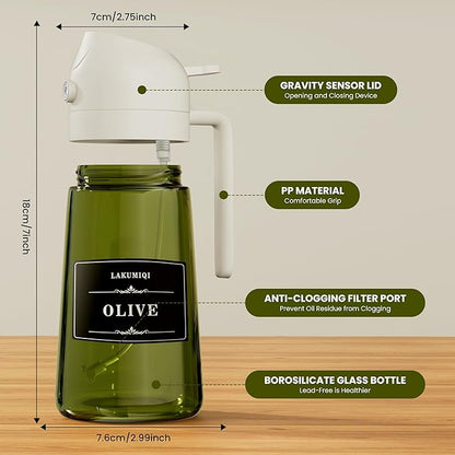LAKUMIQI 2 in 1 Oil Sprayer for Cooking, 16oz Olive Oil Dispenser Bottle for - Image 7