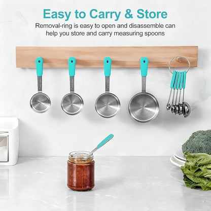 Bopei Measuring Cups and Spoons Set Stainless Steel 10 Piece - Image 5