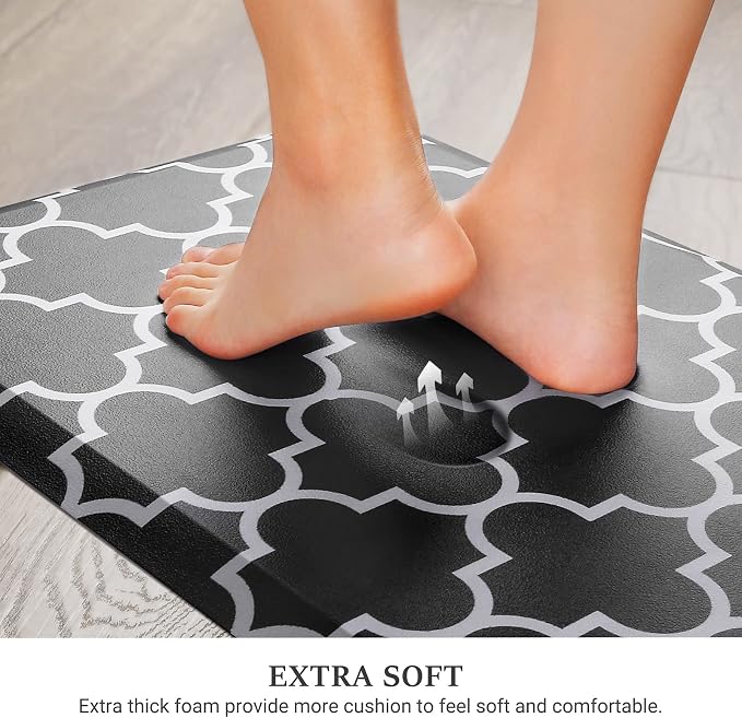 WISELIFE Anti-Fatigue Cushioned Kitchen Mat / Rug, 17.3"x 28", Non Slip Heavy - Image 3