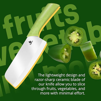 Durable Ceramic Knife for Chopping Vegetables & Fruits, 6” Non-Reactive and - Image 3