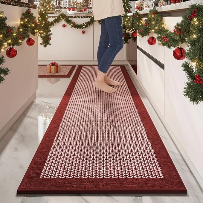 Non Slip Kitchen Rugs Sets of 2 by PADOOR