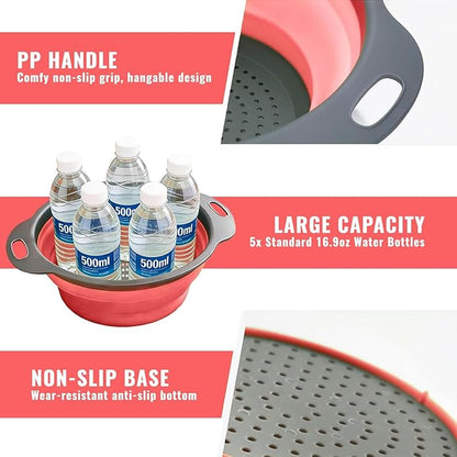2 Pack Collapsible Silicone Colander - Image 5