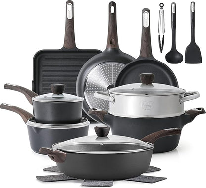 SENSARTE Pots and Pans Set Nonstick, Non-toxic Healthy Non Stick Kitchen by SENSARTE