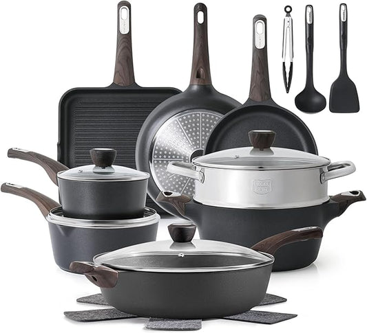 SENSARTE Pots and Pans Set Nonstick, Non-toxic Healthy Non Stick Kitchen by SENSARTE