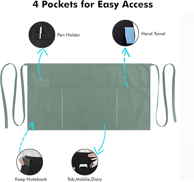 Dreamology Waist Apron with Pockets, Aprons - Image 6