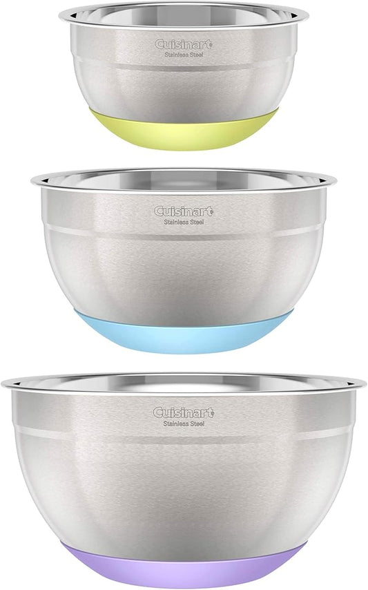3-Piece Stainless Steel Mixing Bowls by Cuisinart