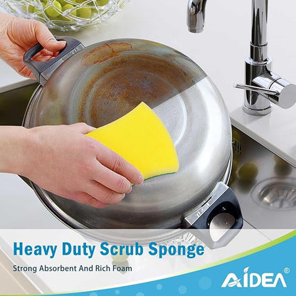 AIDEA Sponges Kitchen, 24 Pack Heavy Duty Dish Sponge, Cleaning Dish Scrubber - Image 6