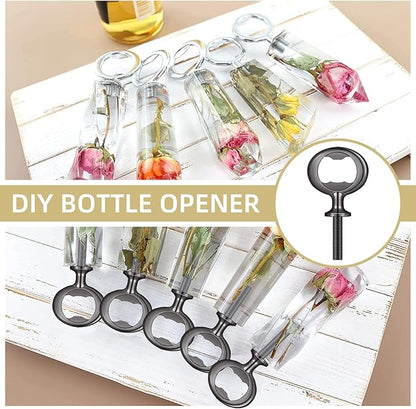 Metal Bottle Opener Kit, DIY Beer Opener Hardware DIY Craft Handmade Wood - Image 5