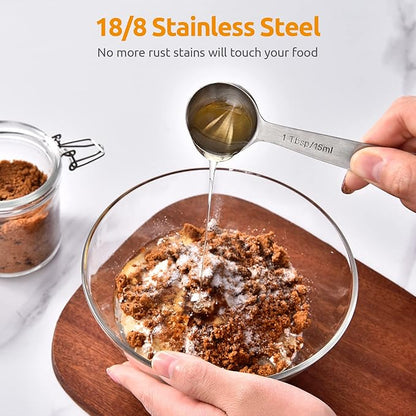 Measuring Spoons: U-Taste 18/8 Stainless Steel Measuring Spoons Set of 9 Piece: - Image 3