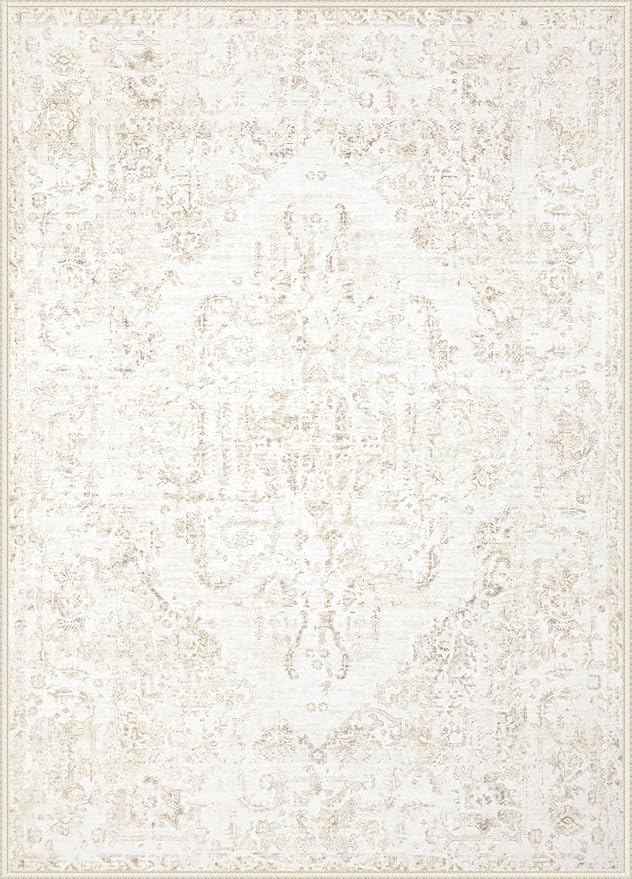 5x7 Area Rugs for Living Room: Washable Rug Vintage Large Rugs Soft Non Slip - Image 9