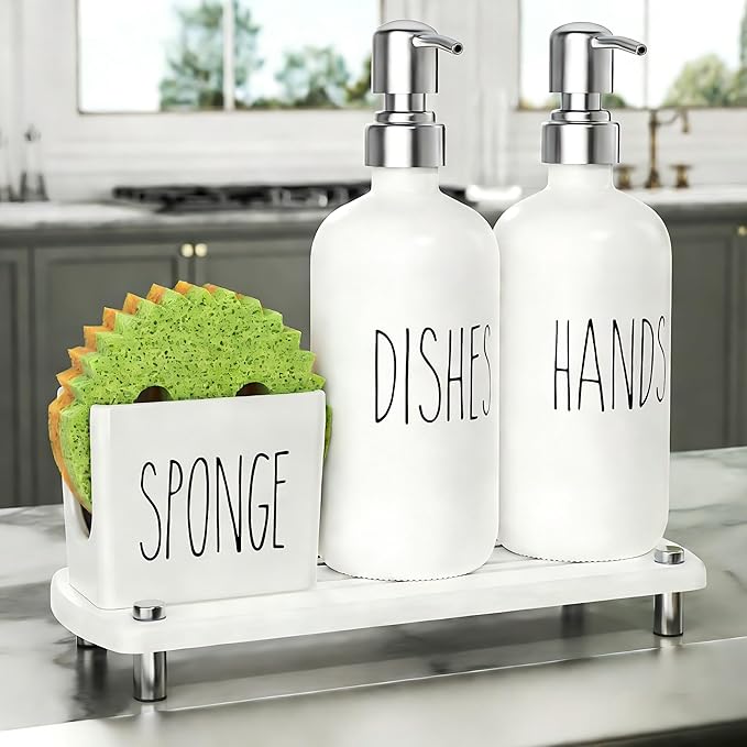Cisily Kitchen Soap Dispenser Set Comes by CISILYHOMELIFE