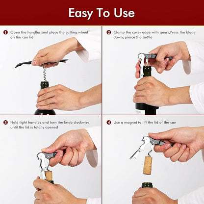 Kit-Home Professional Waiter Corkscrew Wine Openers Set, Upgraded - Image 7