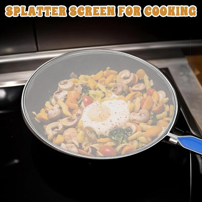 1PCS Splatter Screen for Frying Pan, 8Inch Stainless Steel Splatter Guard for - Image 5