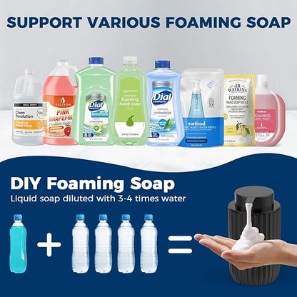 Ceramic Foaming Hand Soap Dispenser, 12 oz Bathroom Soap Dispensers, Lotion - Image 5