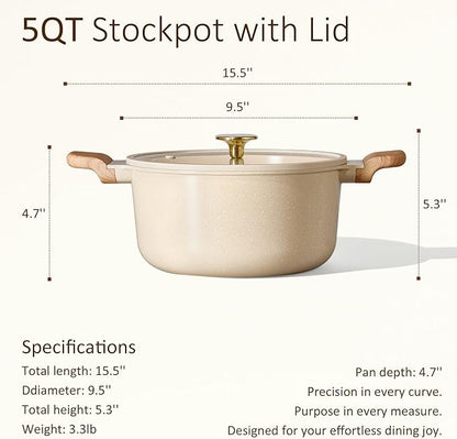 CAROTE 5 Qt Nonstick Stock Pot - Image 2