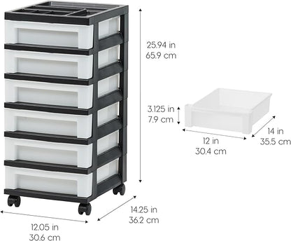 IRIS USA Craft Plastic Organizers and Storage, Rolling Storage Cart - Image 3