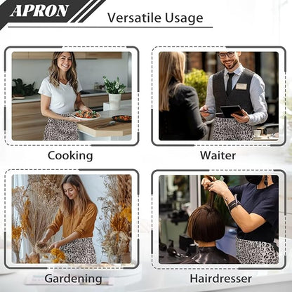 Server Apron with 3 Pockets, Waterproof Oil Waitress Waiter Half Apron - Image 5