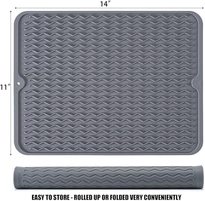 Large 14" x 11" Silicone Dish Drying Mat - Image 2
