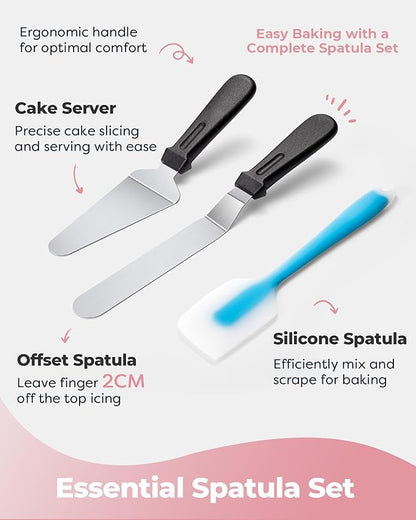Kootek Aluminium Cake Turntable Set, Baking Tools - Image 5