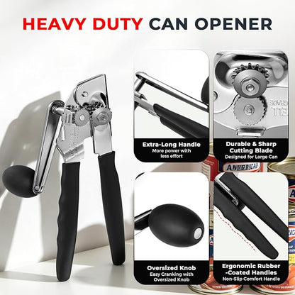 MARSWELL Heavy Duty Can Opener for Large Cans, Extra-Long Handles & Oversized - Image 2