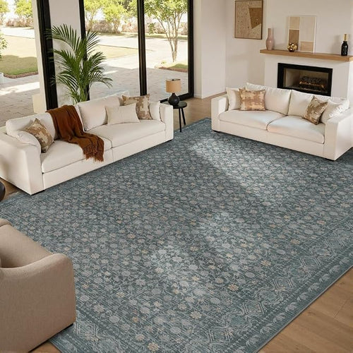 10x14 Washable Area Rug for Living Room, Extra Large Vintage Boho Rugs for - Image 2