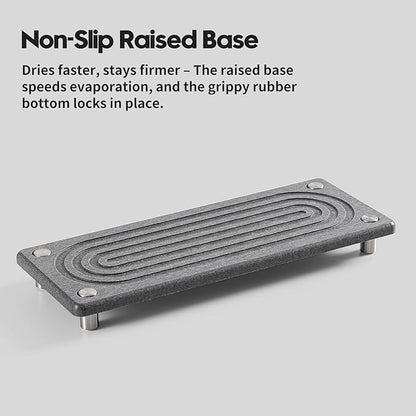 Razborci Water Absorbing Stone Sink Caddy Kitchen Sink Organizer Tray, - Image 6