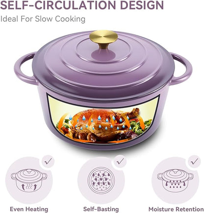 Miereirl 6 Quart Enameled Dutch Oven Pot - Image 7