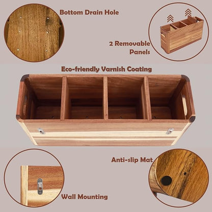 Wooden Kitchen Utensil Holder for Countertop - Image 5