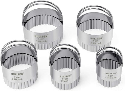 HULISEN Biscuit Cutter Set, Stainless Steel Round Biscuit Cutters - Image 5