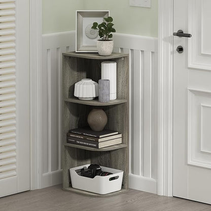 Furinno PASIR Book Shelf, 3-Tier Corner Bookshelf - Image 2