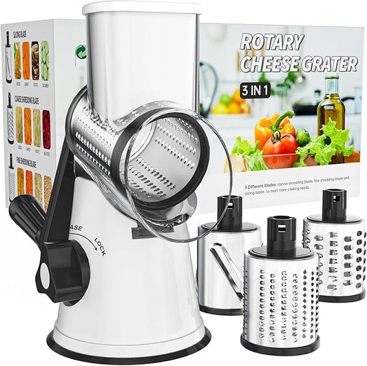 Cambom Rotary Cheese Grater Hand Crank Cheese Shredder by Cambom