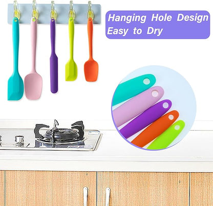 Silicone Spatula Set, 5 Piece Food Grade Rubber Spatulas - Image 5