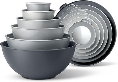 COOK WITH COLOR Mixing Bowls Set with TPR Lids by CookwithColor