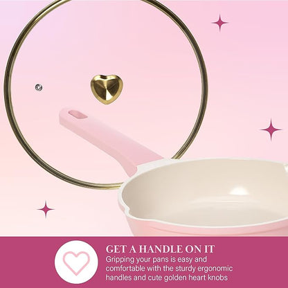 Paris Hilton Ceramic Nonstick Cookware Set, Cast Aluminum - Image 7