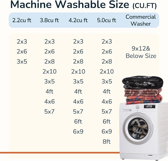 BESTSWEETIE Area Rug 5x7 Rug Machine Washable Non-Slip Low Pile Print Pattern - Image 5