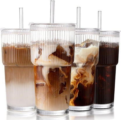 Iced Coffee Cups with Lids: Coffee Bar Accessories by DWTSDANWEITESI