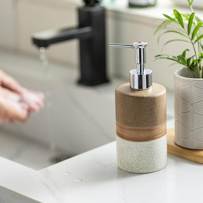 Ceramic Soap Dispenser Set for Hand Soap, Dish Soap, Conditioner, Includes - Image 8