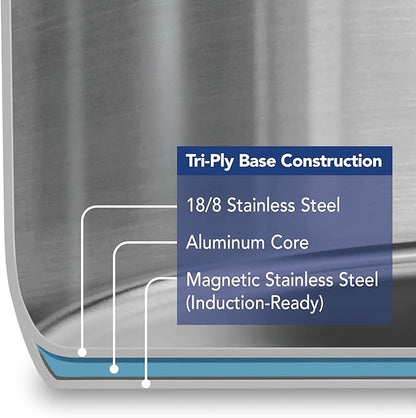 Tramontina Tempo Tri-Ply Base Stainless Steel 3.5-Quart Saute Pan - Image 4