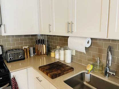2nd Gen Paper Towel Holder Under Cabinet No Drilling, Self Adhesive or Drilling - Image 2