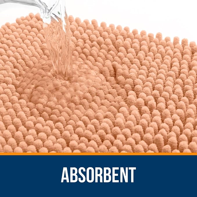 OLANLY Large Bathroom Rugs 40x32, Extra Soft Absorbent Chenille Bath Rugs - Image 4