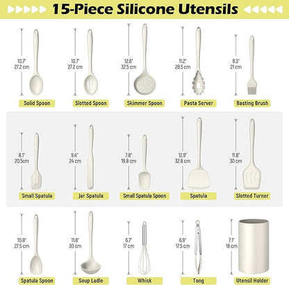 Homikit Kitchen Utensils Set, Useful Kitchen Gadgets & Pots and Pans Accessories - Image 2