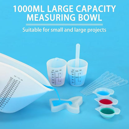 Creahaus 1000ML Large Silicone Measuring Cups - Image 5