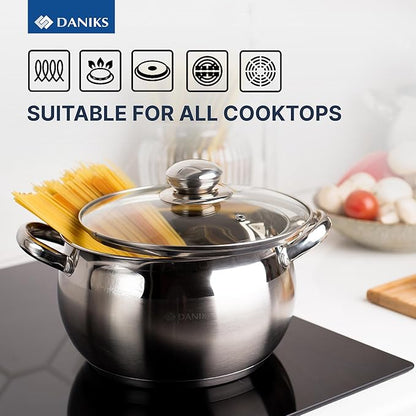 Daniks Classic 12-Piece Stainless Steel Cookware Set - Image 9