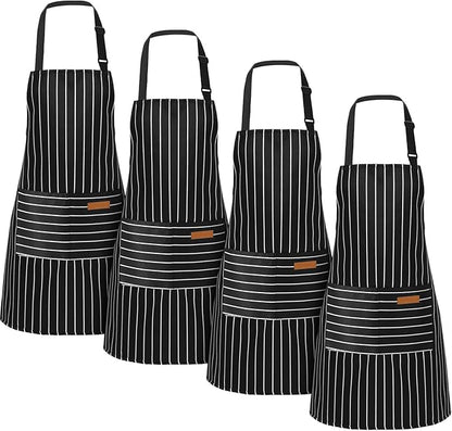Handepo 4 Pcs Kitchen Aprons by Handepo