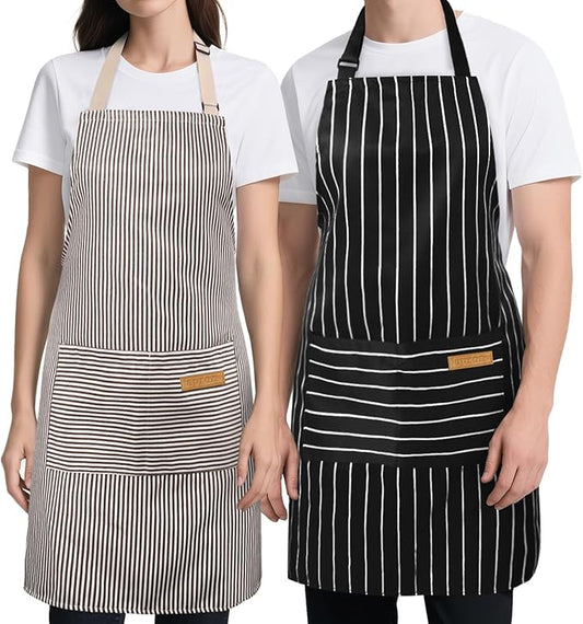 2 Pack Kitchen Cooking Aprons, Soft Aprons by Cardkiss