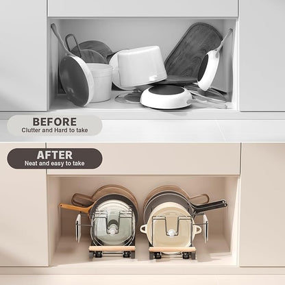 Magheo Pull Out Pots and Pans Organizer Under Cabinet - Image 7