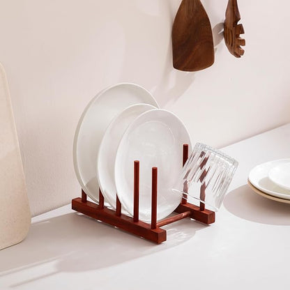 HBlife Rosewood Wooden Dish Drying Rack - Image 3