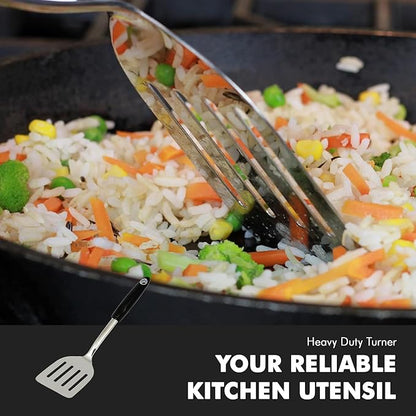 Chef Craft Heavy Duty Turner/Spatula, 13.5 Inch, Stainless Steel - Image 3